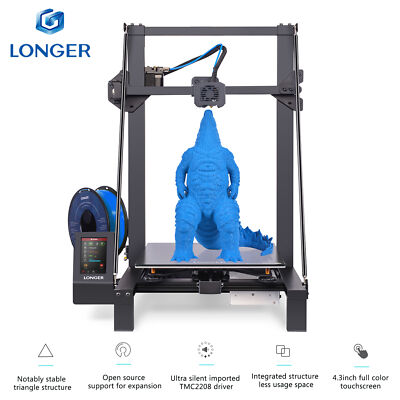 LONGER LK5 Pro FDM 3D Printer Upgraded w/ Dual Blower Kit 300x300x400mm DIY B4U6