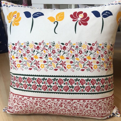 442. Handmade Multicolour Flowers Linen Cotton Cushion Cover. Various sizes - Picture 4 of 5