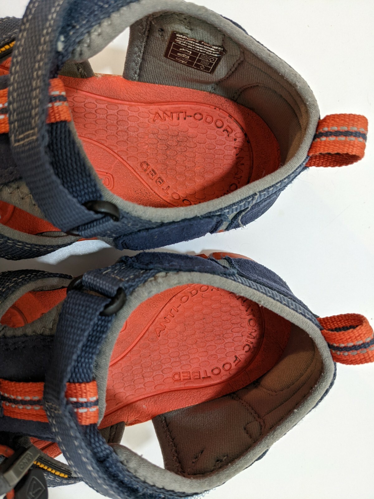 Sandali impermeabili Keen Seacamp II CNX bambini piccoli taglia 4 blu arancione