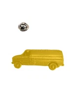 refA9 US Econoline van1970's   3D car chrome Gold colour lapel pin badge