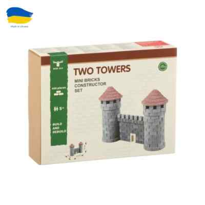 WISE ELK Two Towers - Mini bricks constructor set (400 pieces) - Toy for kids