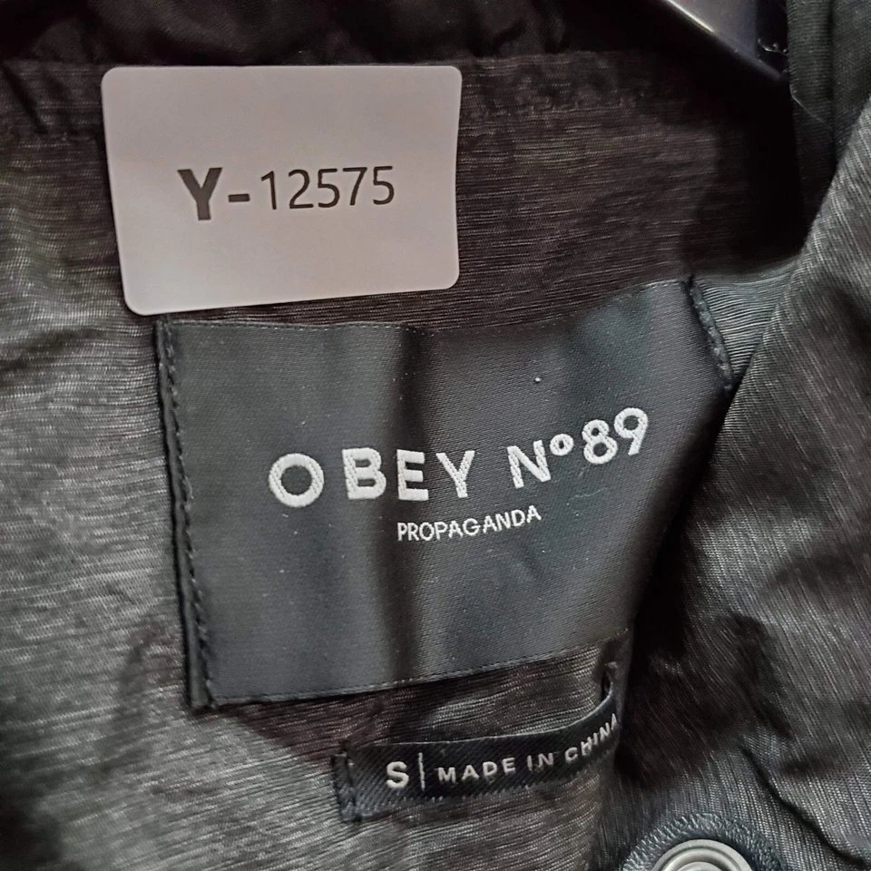 Obey женщин куртка маленький серый парка с капюшоном Cinched талии карманы длинным рукавом - Изображение 2 из 4