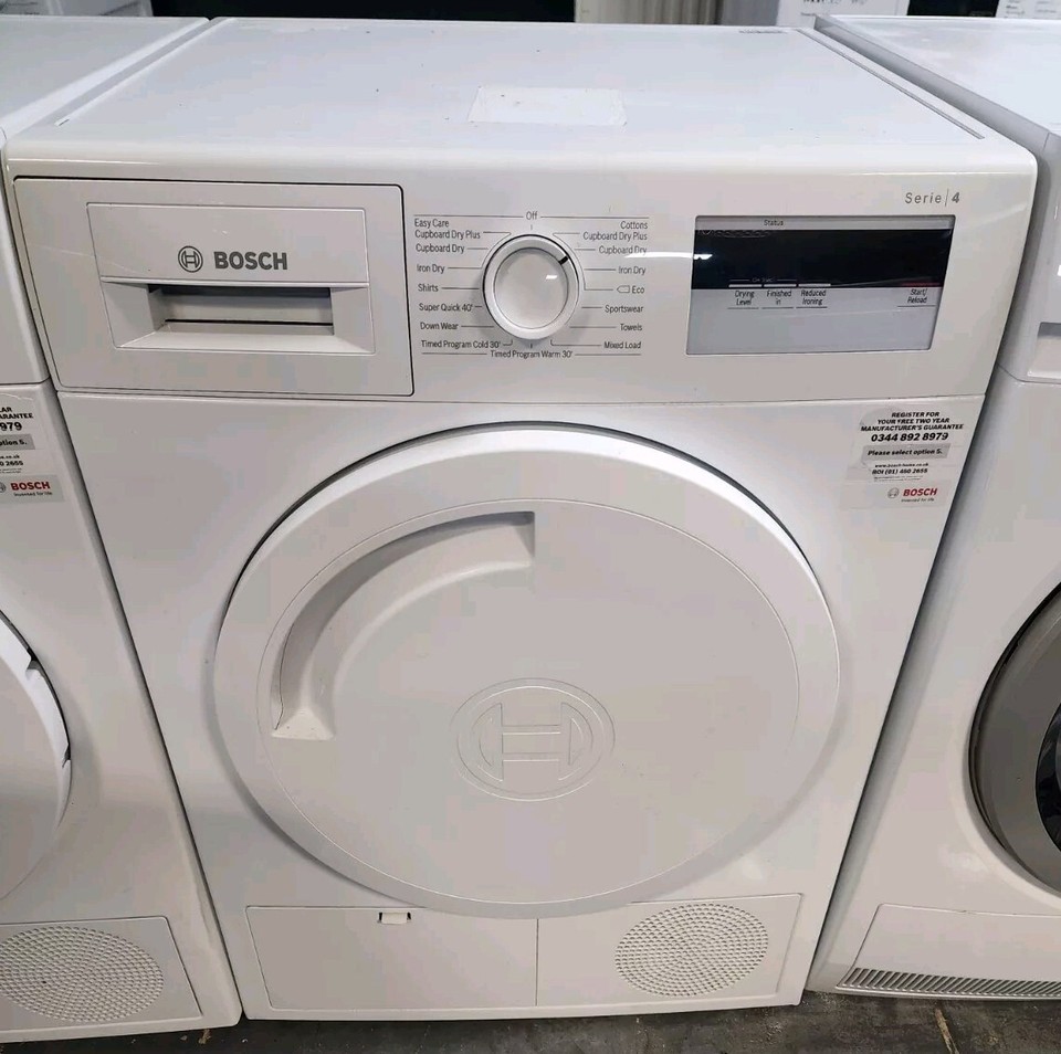 Refurbished Bosch 8kg Heat Pump Condenser Dryer White WTH84001GB 🅰️