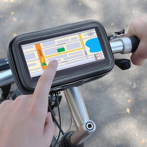 Support de Téléphone GPS pour Moto avec Guidon et étui Tactile Etanche avec A... - Photo 7/8