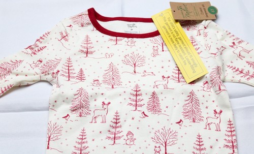 Touched By Nature Unisex Kids Printed Pajama Set EJ3 Winter Woodland Size 6Y NWT - Picture 3 of 8