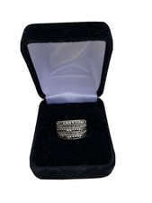 Sterling Silver Marcasite Ring Size 7