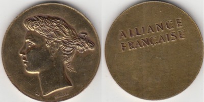Médaille Alliance Française graveur Belmondo - Médailles - Décorations