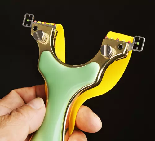 New Slingshot Catapult Huntin Archery Slingbow Flat Rubber Band Sling Shot Green - Picture 5 of 11