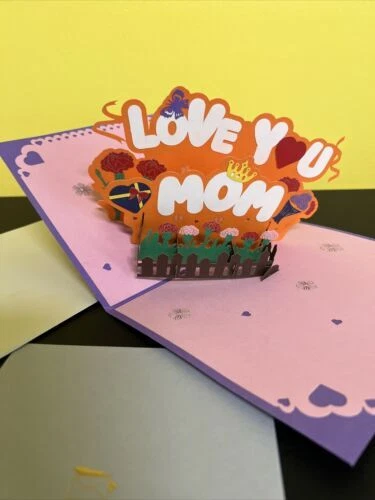 Saludo Handmade el día de la madre Pop Up cards