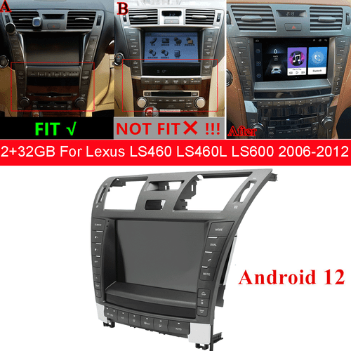9'' Stereo Radio Navi GPS FM For Lexus 06-12 LS460 Build-in Carplay Android Auto - Picture 3 of 23