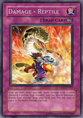Damage = Reptile - TAEV-EN067 - Rare - Unlimited Edition x1 - Moderately Played