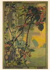 LONDON TRANSPORT MUSEUM POSTCARD - WIMBLEDON COMMON - 1918 POSTER - E.L. TAFANI