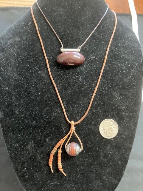 A Modern Pair of Artisan Leather Necklaces From My Film Collection