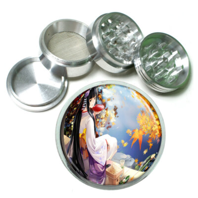 Anime D2 Black metal Herb Grinder 4 Piece Hand Mueller