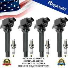 4X Ignition Coils+Spark Plugs For Suzuki SX4 Grand Vitara 2006-09 L4 2.0L UF562