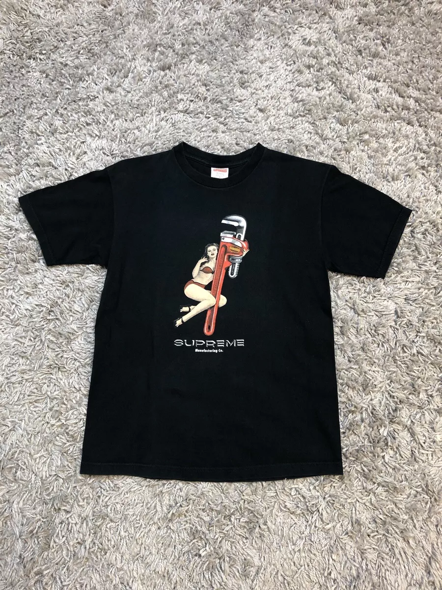 SS09 Supreme Wrench Graphic T Shirt 2009 Black Small RARE Streetwear Hype Men's |