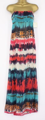 MILLY CABANA VEDETTA GESMOKTES MAXIKLEID DAMEN MEHRFARBIG S UVP 355£
