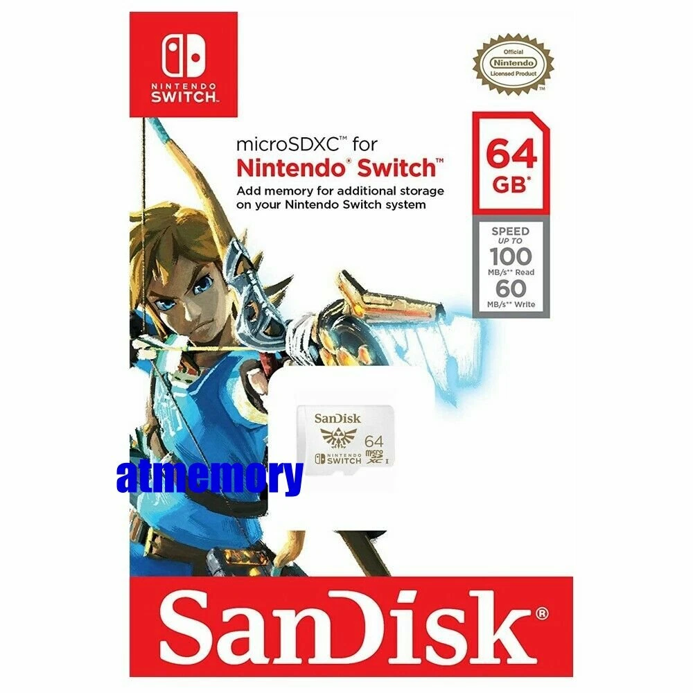 Lot de 2 SanDisk Carte microSDXC UHS-I pour Nintendo Switch 128 Go  100/90Mb/s - Produit sous licence Nintendo - Cdiscount Appareil Photo