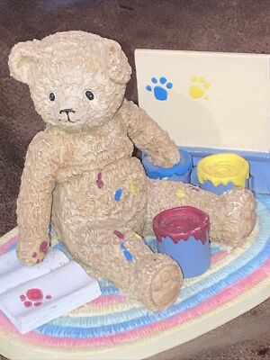 Tender Teddy Bears Paint Me Bright 1992 Henry Wedemeyer Limited Figurine Rare