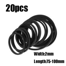 20pcs 2mm Universal Mix Cassette Rubber Tape Machine Square Belts Assorted Tools