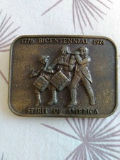 Vintage 1976 Spirit of America Bicentennial Belt Buckle