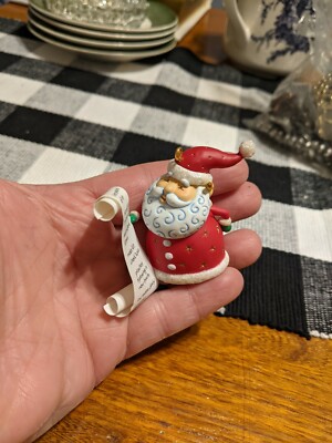 Hallmark Keepsake Ornament~2004~ ''SO MUCH TO DO!'' Santa with List *So Cute!