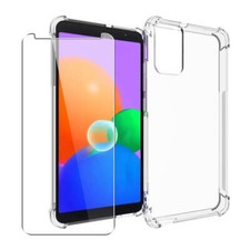 Case for TCL 403 Gel Clear Cover Glass Screen Protector