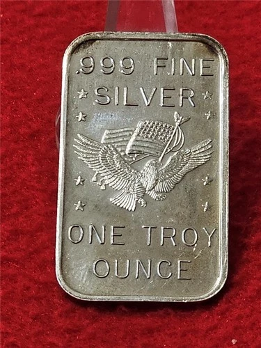 APM SILVER 1 TROY OZ 999.0 FINE SILVER INGOT.                             #T1870