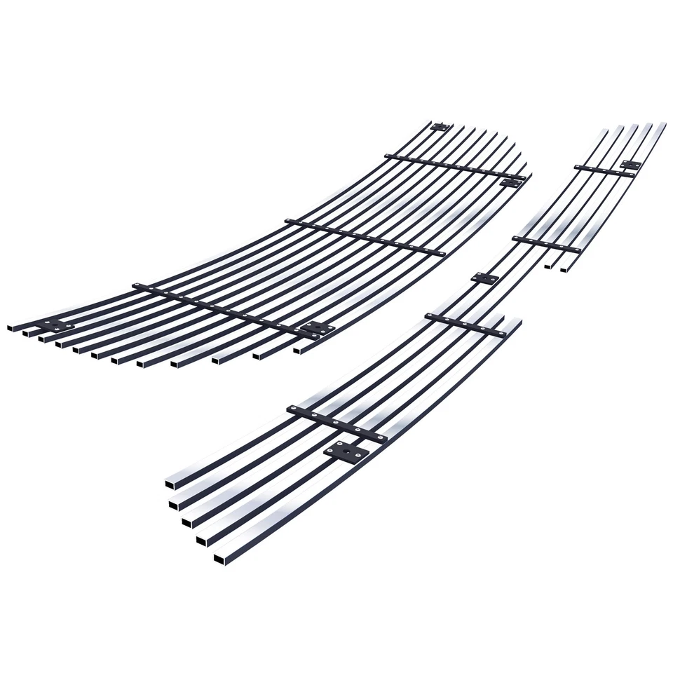 Combo de inserción de parrilla de billet cromada inoxidable para Honda Pilot 2009-2011 Foto 2 de 4