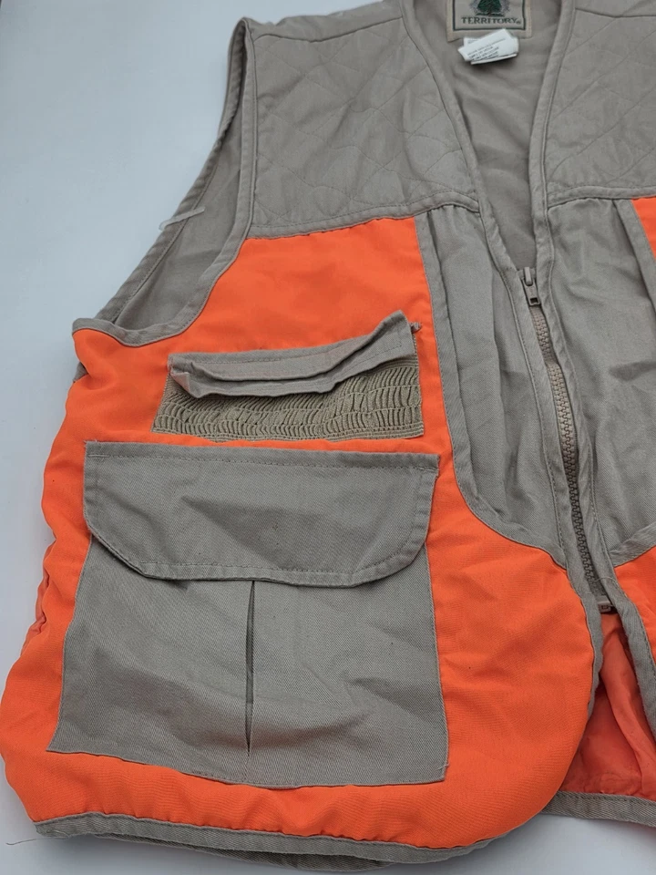 2 🦆 Vintage Bird Hunting Shotgun Vest Brown & Gray/Orange🦆Kmart & NW Territory - Image 3 of 4