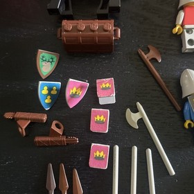 Lego Classic Yellow Castle Knight Minifigure Lot Sticker Vest Accessories
