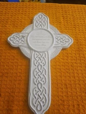 Irish Wedding Celtic Cross Ceramic 12"  White 2013 Abbey Press