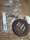 NWT COACH NYC Glitter Leather Key Fob Keychain Purse Charm New York Silver — photo 5