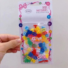 STAR Multicolor Alphabet Letter Plastic Hair Clips for Women Teens