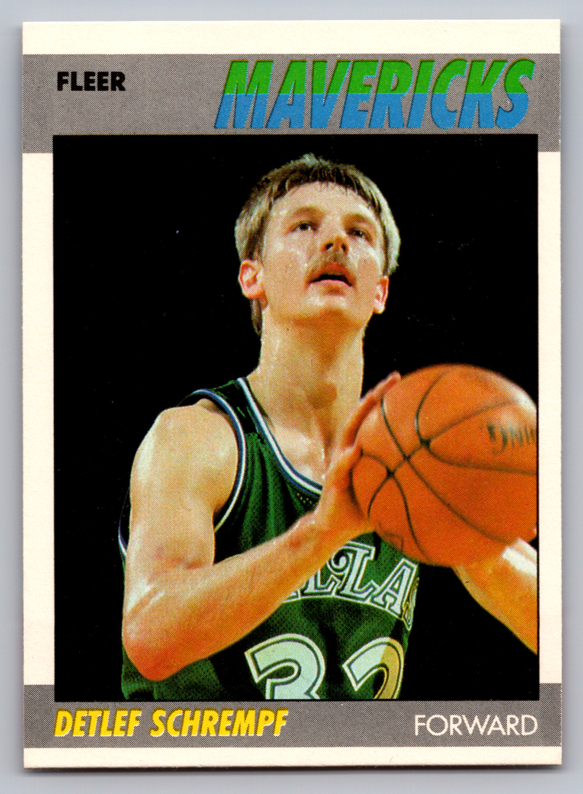 1987-88 FLEER #97 DETLEF SCHREMPF DALLAS MAVERICKS ROOKIE