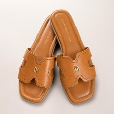 Tommy Hilfiger Women s Brown Slide Sandals Sl...