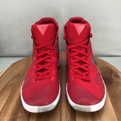 Nike Hyperdunk 2015 Red Silver White Mens Basketball Shoes 749645-605 Size 11 Size 11 - Nike Hyperdunk 2015 TB University Red Metallic  main image 4