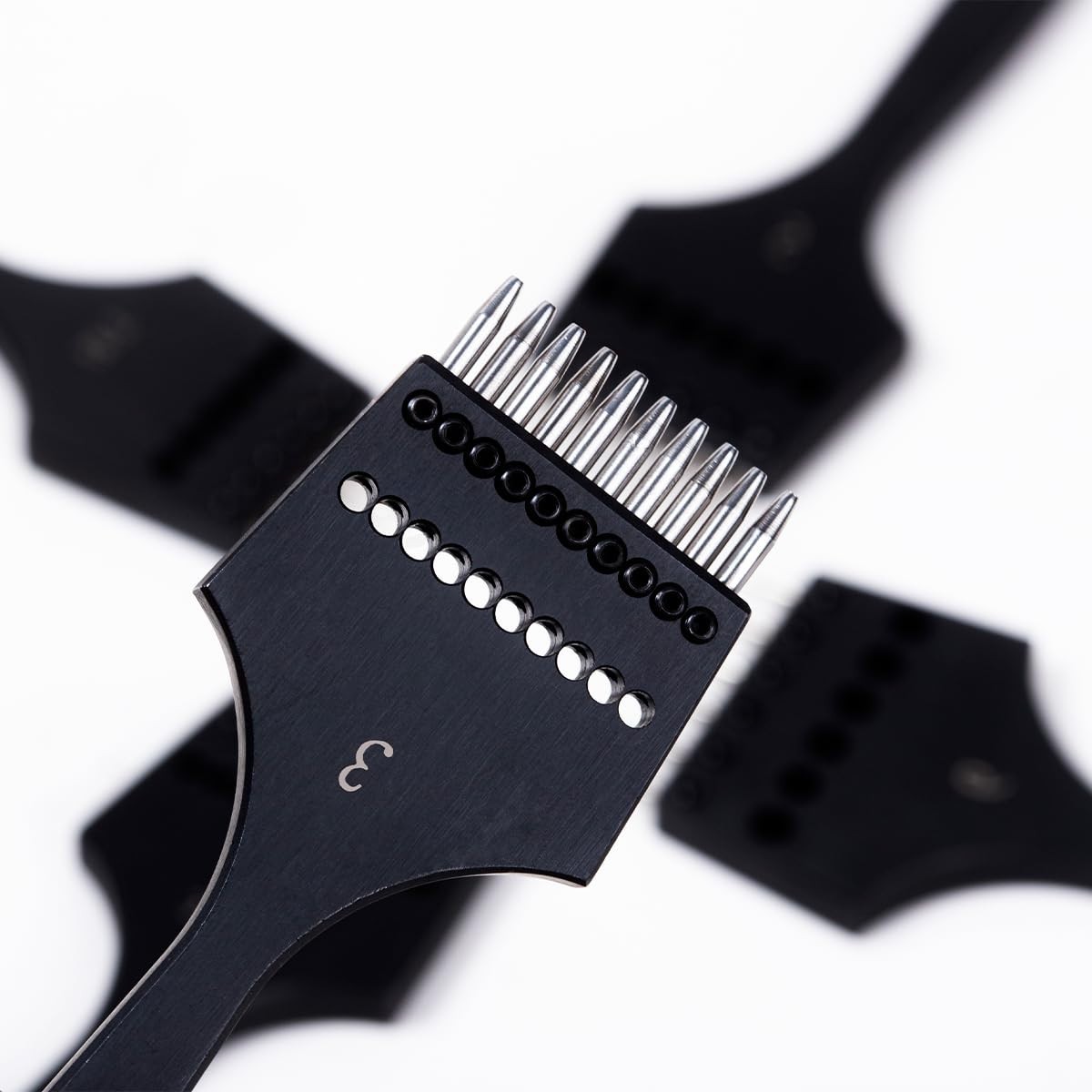 Sharp Head Replaceable Pricking Iron Removable Circle Leather Hole Punch Laci...