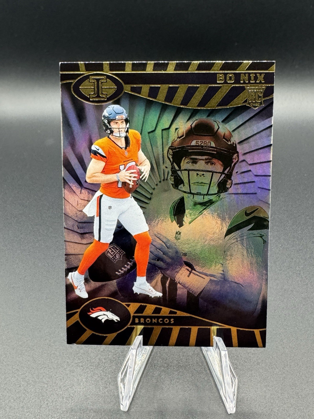 2024 Panini Illusions - Bo Nix #22 Trophy Collection Dots (RC)