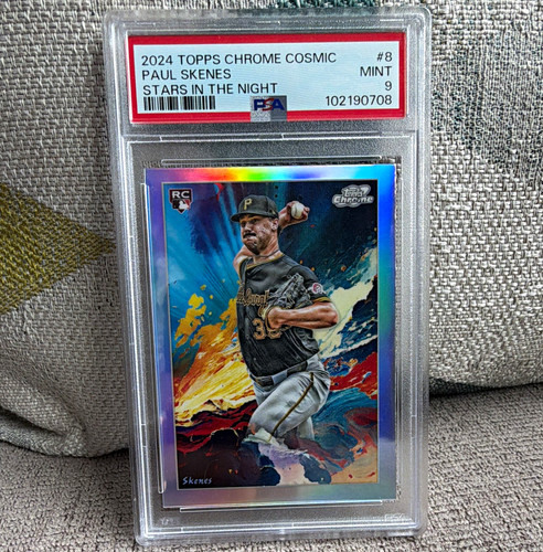 Topps 2024 Chrome Cosmic Paul Skenes Stars in the Night #STN-8 RC PSA 9