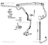 Klimaleitung FÜR CitroËN Jumpy II (VF7) - Triscan 9010 28098