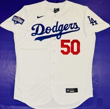 Authentic Mookie Betts #50 Los Angeles Dodgers 2020 WS Champions Nike Jersey 48