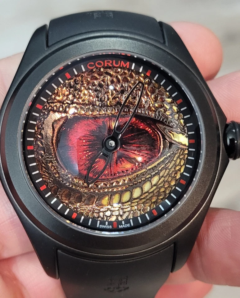 Reloj automático para hombre Corum Bubble 47 mm Dragon Eye Limited 88 suizo 25 joyas