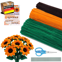 430 StüCk Pfeifenreiniger Zum Basteln, Sonnenblumen Blumenstrauß Pfeifenputzer Z