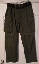 Boy Scouts of America BSA Green Cargo Convertible Uniform Mens 34x30 W/Belt
