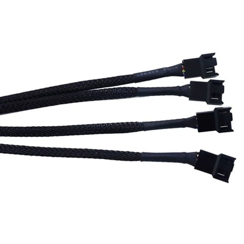 Black Sleeved Temperature Control Fan Cable Pwm Extension Cables CPU PWM Fan - Afbeelding 12 van 16