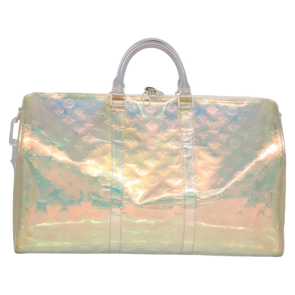 LOUIS VUITTON Monogram Prism Keepall Bandouliere 50 Bag M53271 LV