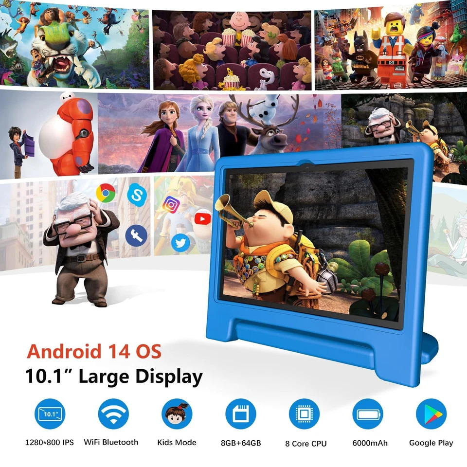 10" Kids Tablet Android 14, 8GB RAM, 64GB, WiFi, Bluetooth, Parental Control - Image 3 of 4