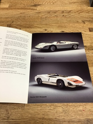 Porsche Carrera GT Soft Cover Dealer Brochure New A-2 - Picture 3 of 5