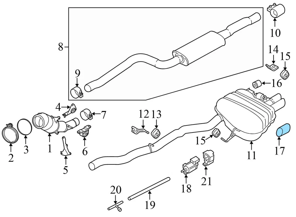 BMW 528I 2011-2016 - Tubo de escape / punta 7823928 Foto 3 de 4